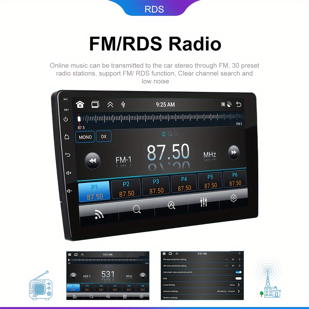 4+ ] 2din Android System Autoradio Car Stereo Radio Android - Temu