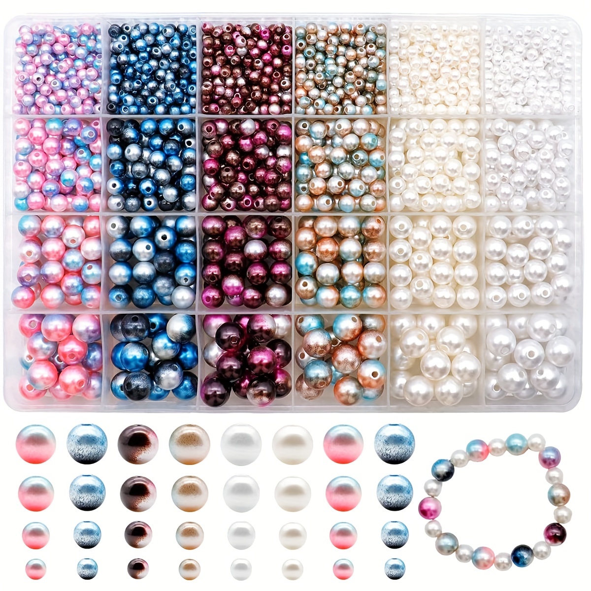 Mixed Size No Holes Mermaid Beads Symphony Gradient Color Fake Pearl Craft  Beads Diy Handmade Jewelry Accessories - Temu New Zealand