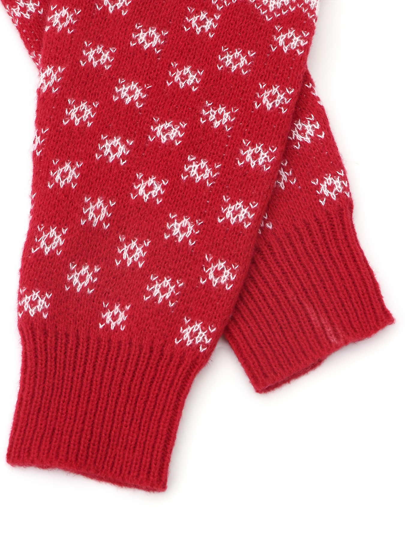 Red Festive Fairisle Print Knit Long Sleeve Jumper