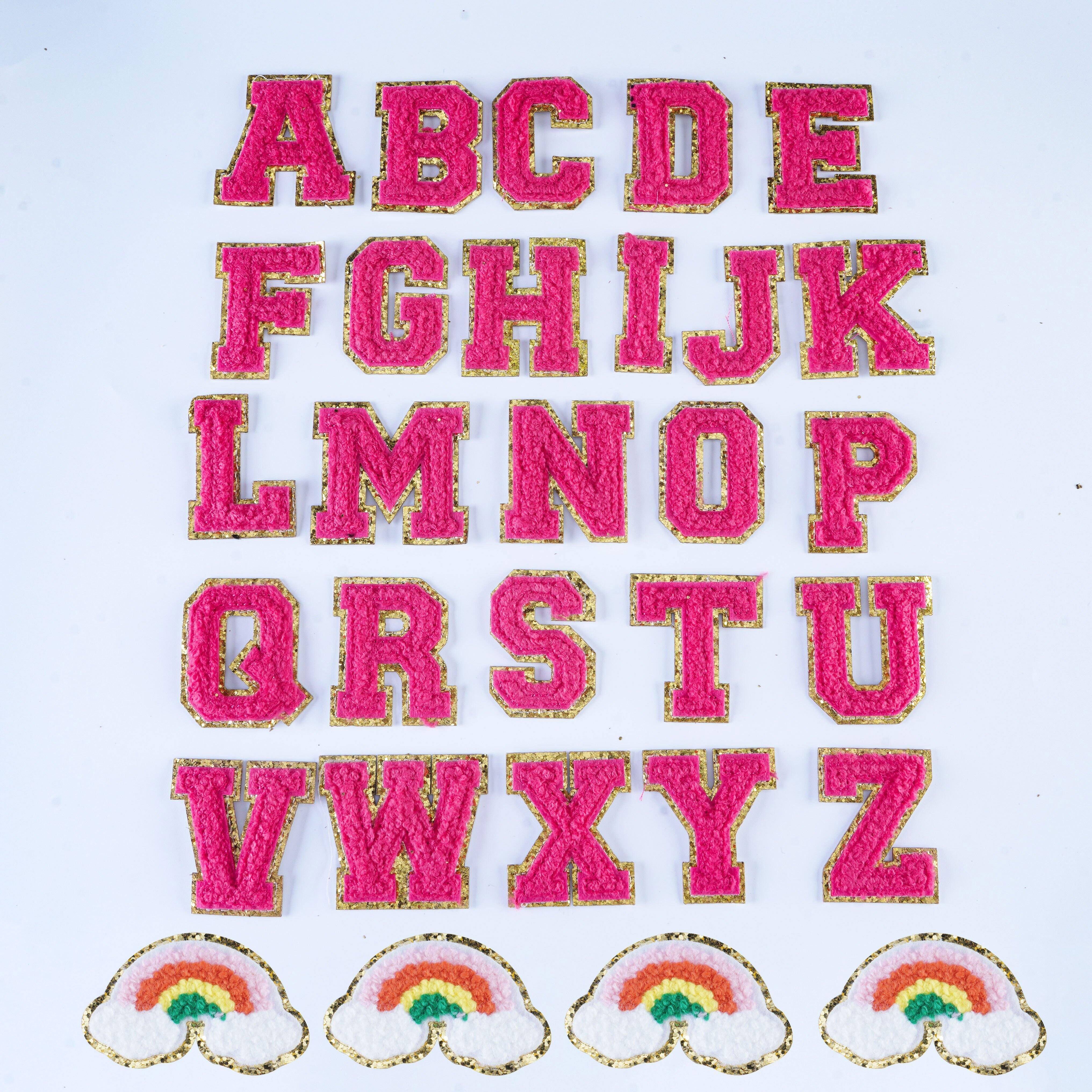 Towel Embroidery Letters Chenille Self adhesive Adhesive - Temu