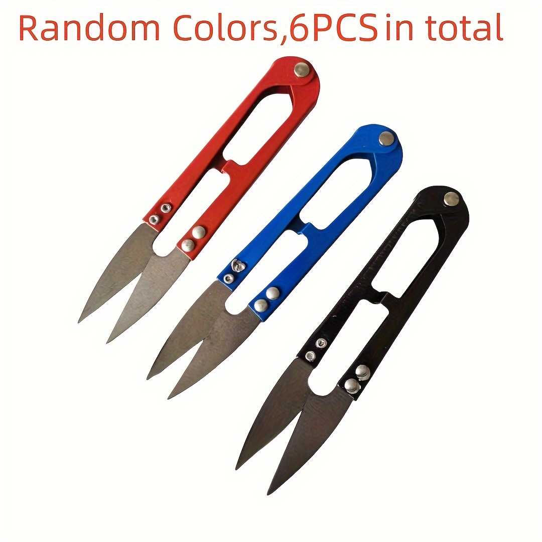 4pcs U-shaped Thread Cutter Household Cross Stitch Scissors Spring Yarn  Cutter