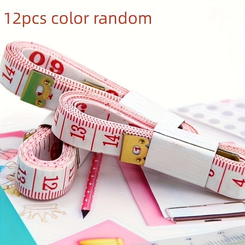 3pcs Soft Tape Measure, Body Measuring Ruler Sewing Tailor Tape Measure  Centimeter Meter Sewing Measuring Tape Soft Random Color 59.06inch