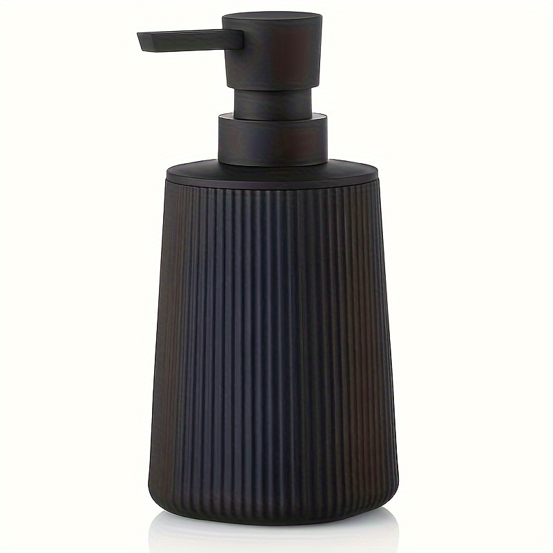 Refillable Soap Dispenser With Matte Black Liquid Pump - Temu