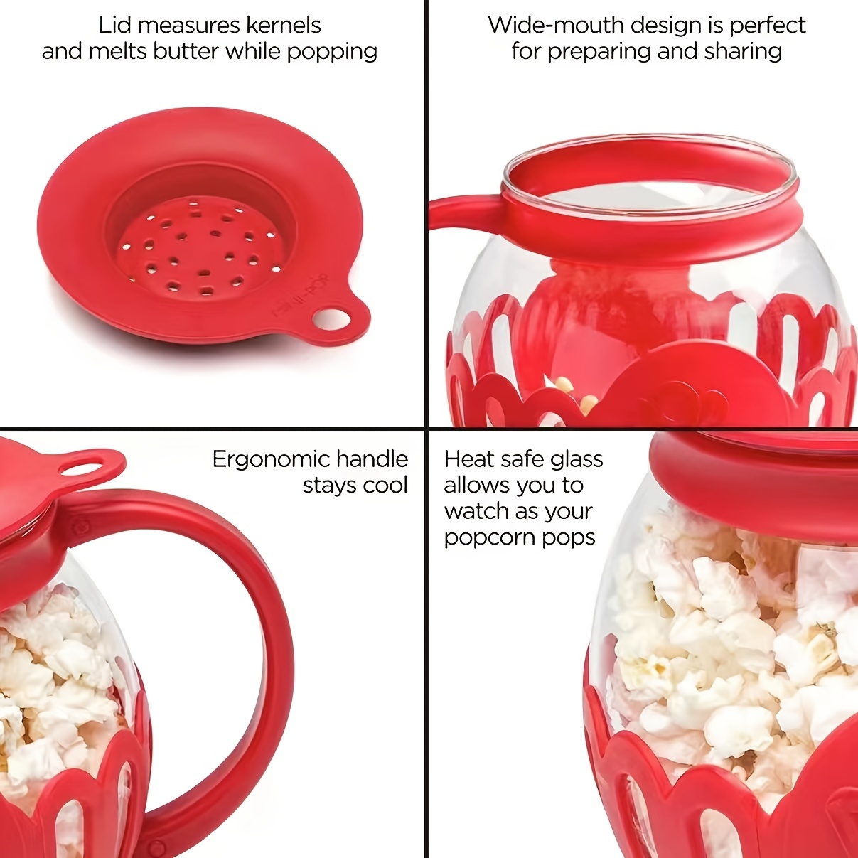The Original Microwave Popcorn Popper Silicone Popcorn Maker - Temu