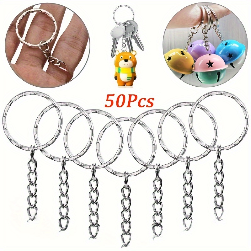 Metal Blank Keyring Keychain Split Rings Keyfob Key Rings Lobster