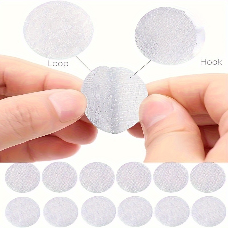 

208pcs (104 Pairs) Adhesive Dots, Strong Glue With 0.984 Inch Diameter Nylon Adhesive, Hook And Loop With Waterproof Tape, Perfect For Classroom, Office And Home Use