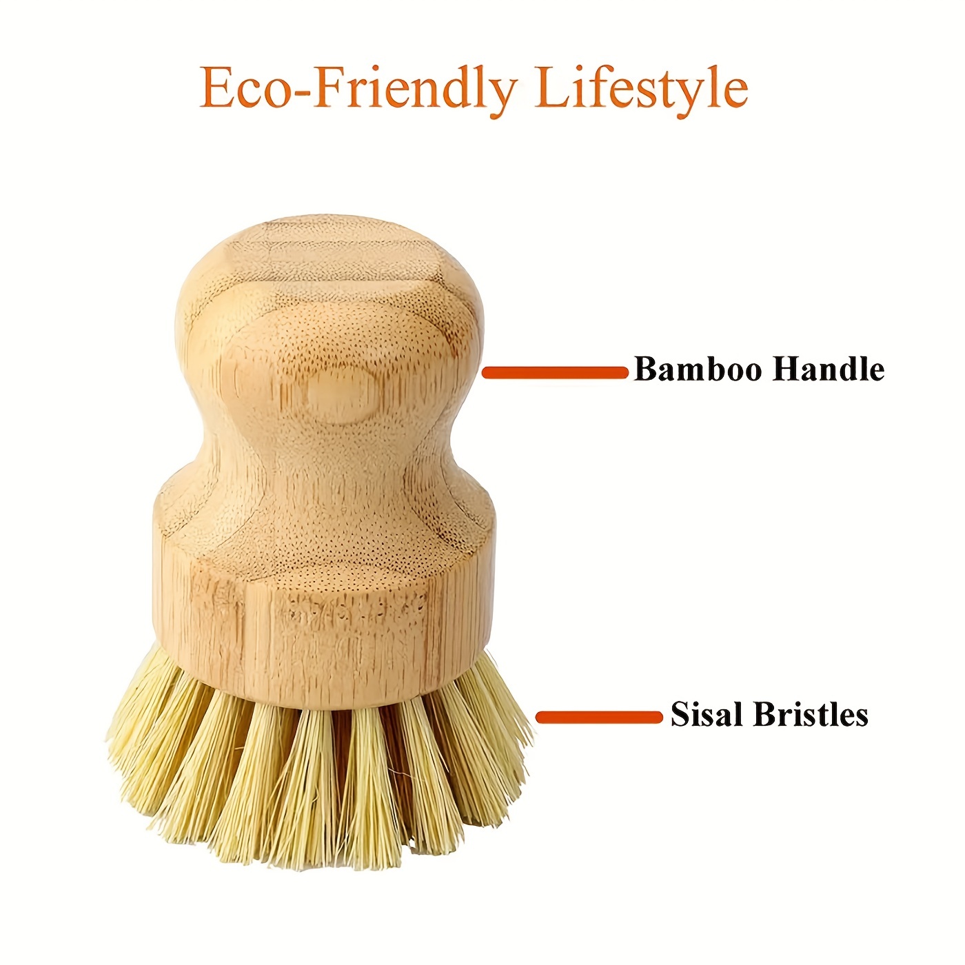 Bamboo Dish Brush 2Pcs Bamboo Mini Scrub Brush Pot Brushes Dish