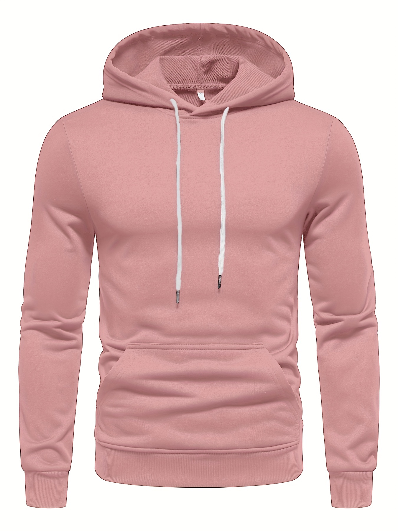  Sudaderas con capucha de gran tamaño para hombre, sudadera  básica con capucha sólida, casual, manga larga, bolsillo canguro, ligera,  sin botones, Beige : Ropa, Zapatos y Joyería