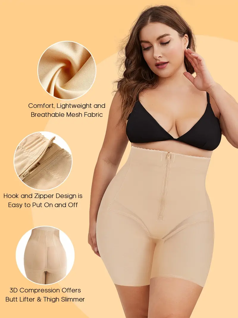 Women High-Waist Body Shaper Tummy Control Thong Pants Shapewear Slim  Underwear~