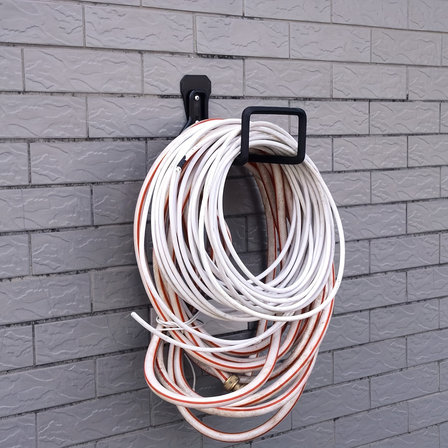  Wall Mounted Garden Hose Holder,Wall Mount Heavy Duty Hose  Holder, Pipe Reel Hanger Holder Cable Storage Bracket Ideal for Water, Air,  Hydraulic Hose, Ropes, Extension Cords, Wall Mount Heavy Du 