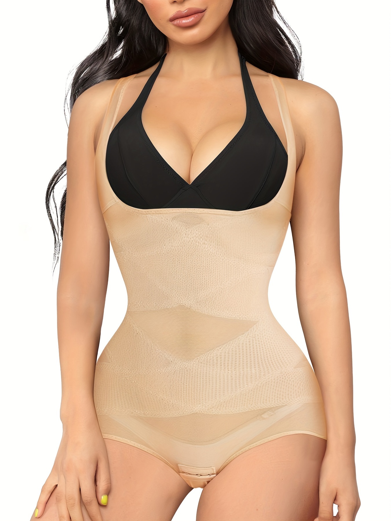 Women Full Body Shaper Slimming Bodysuit Open Crotch Waist Trainer Shaping  Underwear (Color : Beige, Size : L to XL) : : Clothing, Shoes &  Accessories