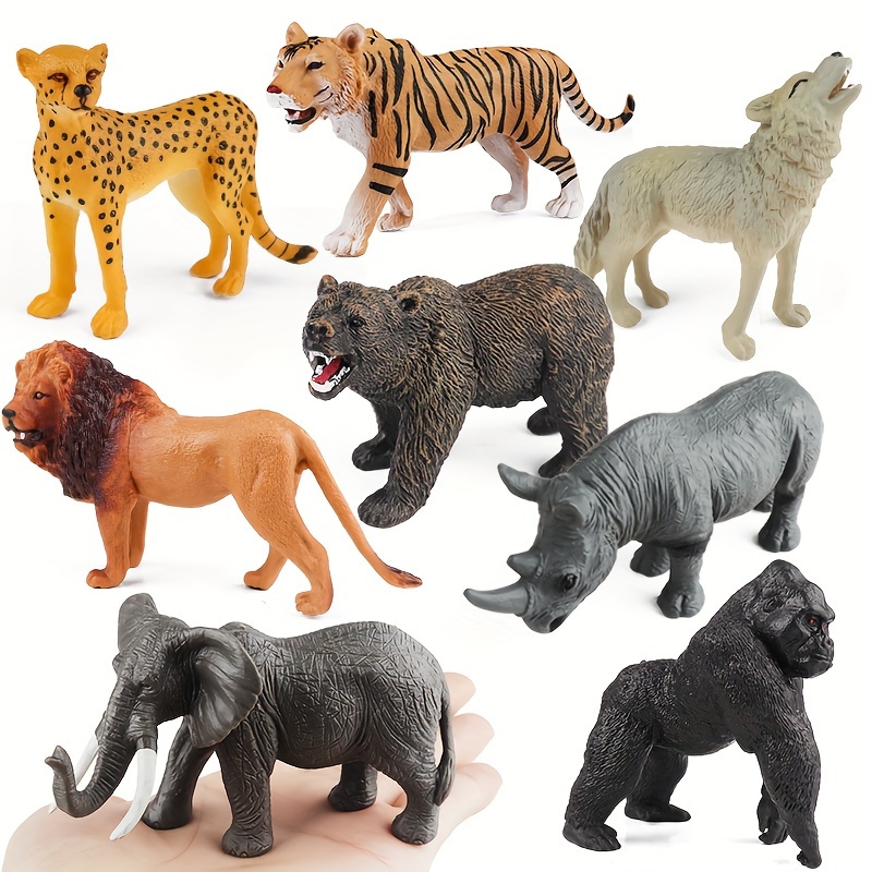 SAVANE -12 animaux Sauvages jouets en plastique figurines safari