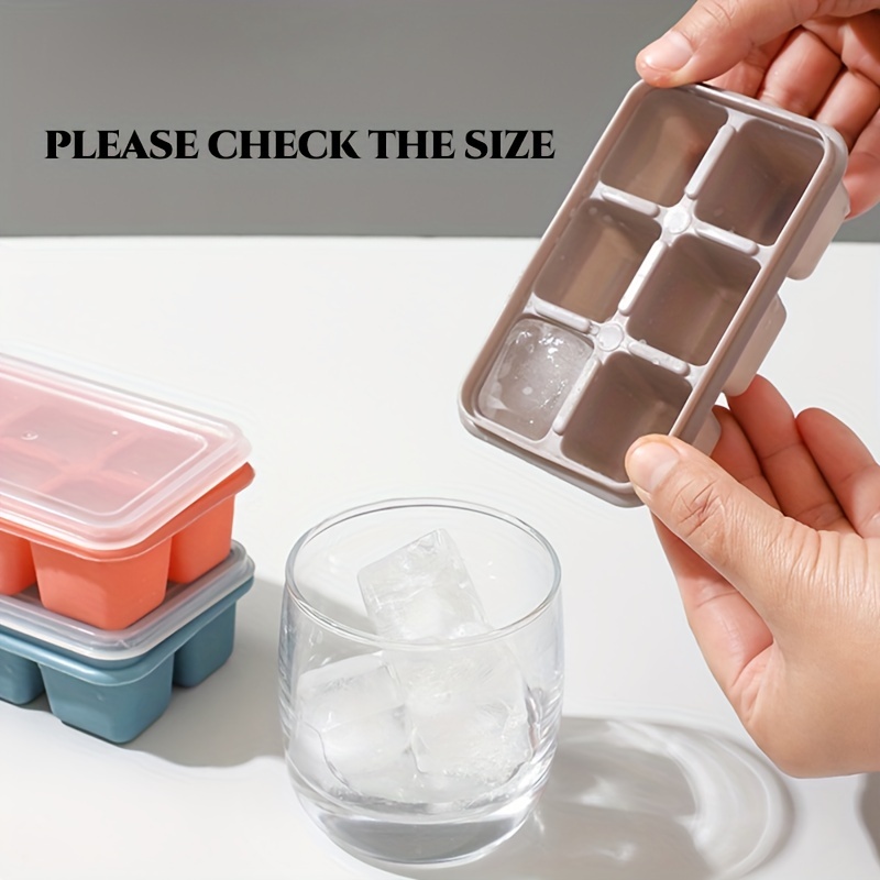 Ice Tray Silicone Mold Press With Lid Small Frozen Ice Cube Ice