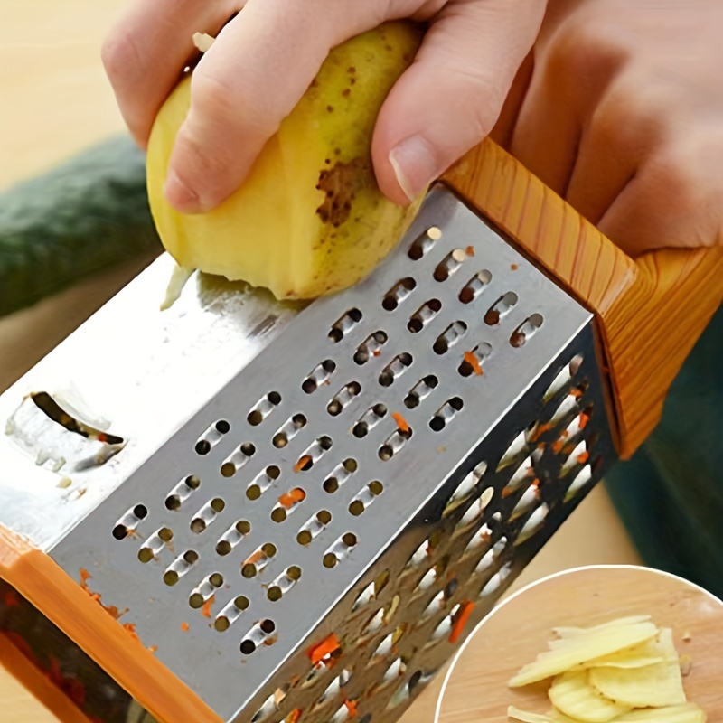 New Multifunctional Vegetables Grater Stainless Steel 6 Sided Blades Box  Slicer Manual Cheese Potato Graters Kitchen Accessories