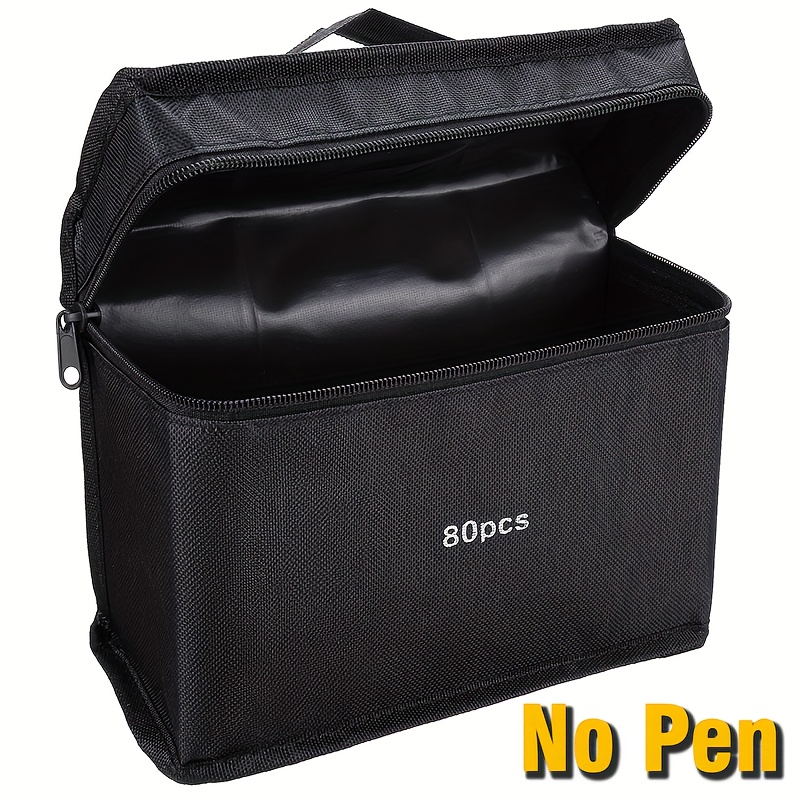 Marker Pen Carrying Case Marker Holder Transparent Multifunctional Marker  Pen Organizer Case Pencil Organizer Handheld Box Brush Pen Case 60 Slot