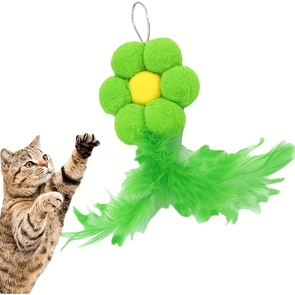 Feather Toy Cats Cat Toy Feather Wand Bell Cat Feather Toy - Temu Canada
