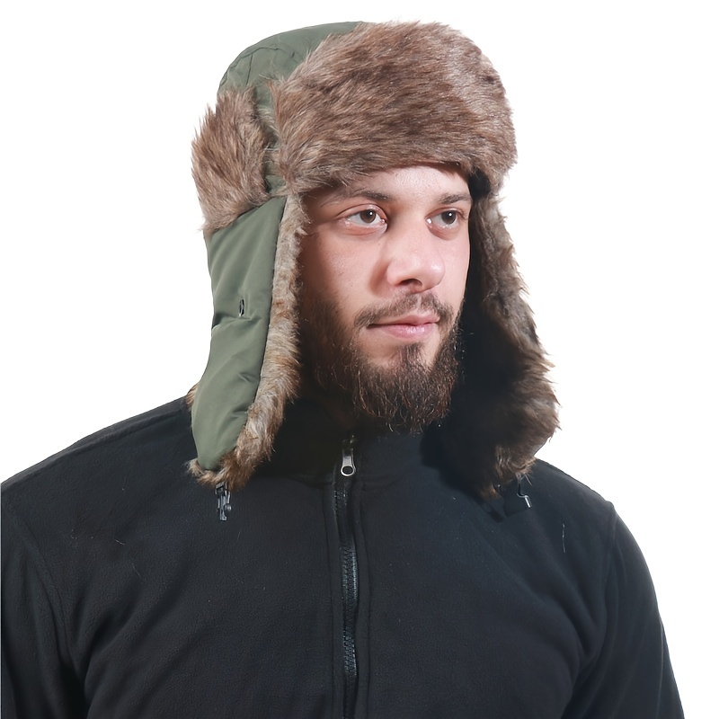 Winter Trapper Hats for Men Warm Trooper Hunting Hat with Ear