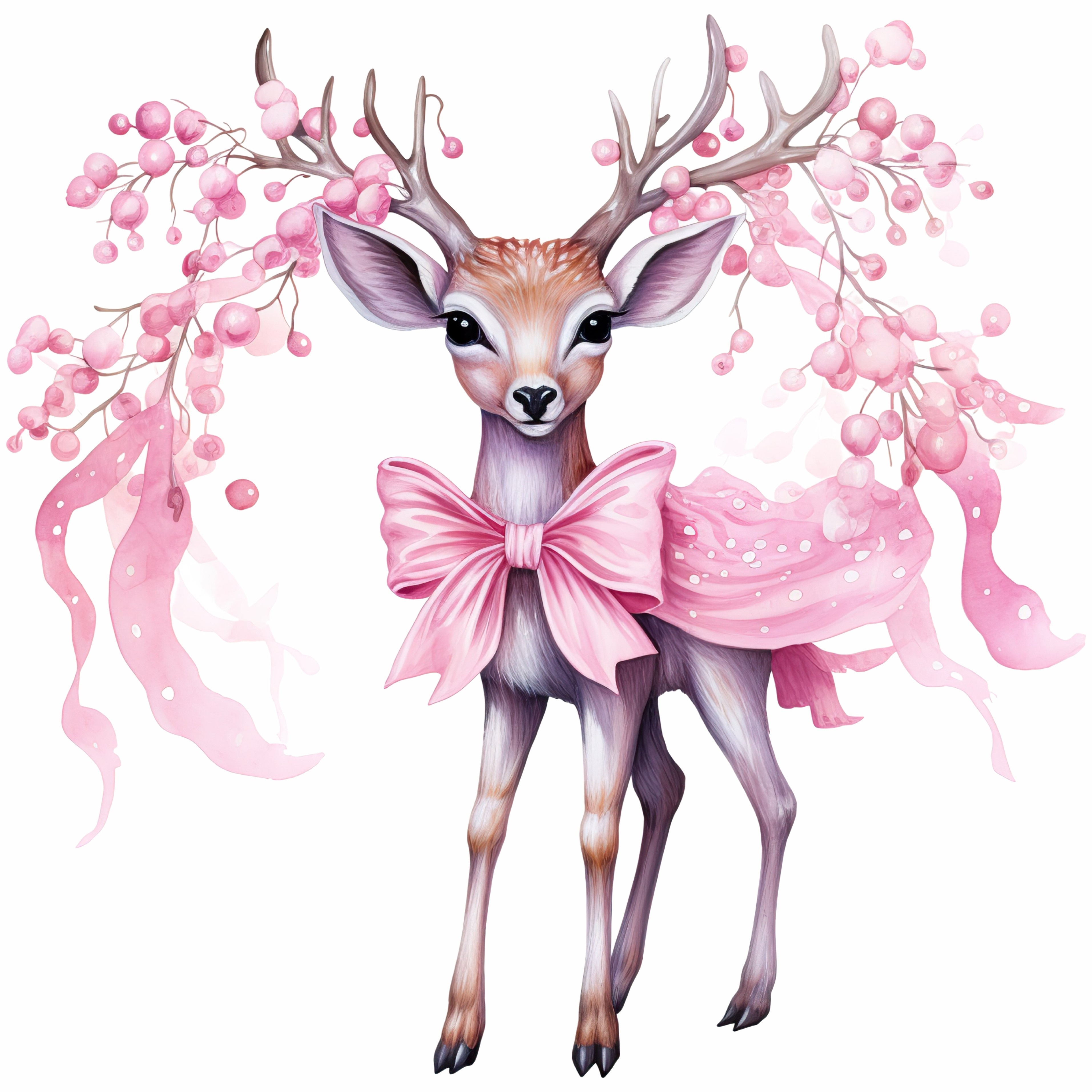 

1pc/2pcs/3pcs Pink Christmas Deer Men's Diy Washable Hot Transfer Bag Couple Clothing Pillow Jeans Mask Shoes Apron Decoration Patch Sticker, Holiday Decoration Sticker