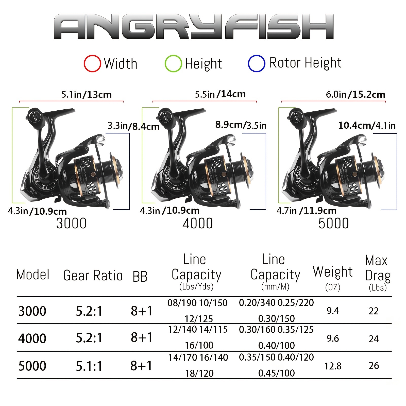 Angryfish Jucheer Spinning Reels 8 1 Stainless Bb Light - Temu Canada