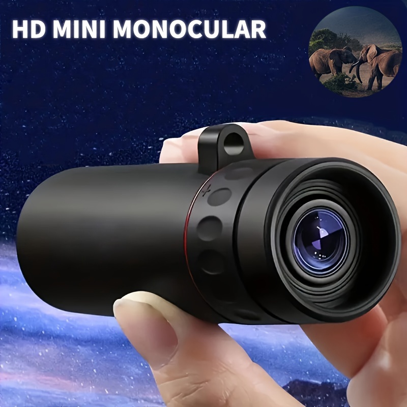 Mini telescopio portátil Zoom HD Prismáticos Potente 200x25 Plegable de largo  alcance Visión nocturna con poca luz Profesional Tan Jianjun unisex