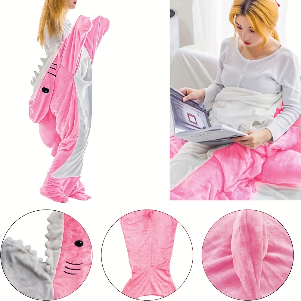 Ropa Para El Hogar Dibujos Animados Tiburón Pijamas Saco De Dormir Con  Capucha Manta De Franela Cálida Pijamas Disfraz De Halloween Ropa De Dormir  Mono Ropa X0902 De 12,93 €