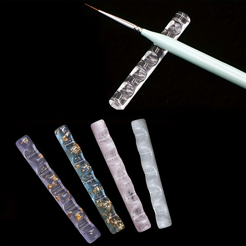 1PC Acrylic Crystal Nail Art Brush Holder Pen Display Stand Tools Nail Brush  Penholder for UV Gel Brush Decoration…