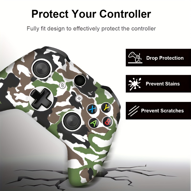 TNP - Funda de silicona para Xbox Series X/S + 8 Pro Thumb Grips Set (Camo  Green) Protector de polvo ergonómico con textura compatible con los nuevos