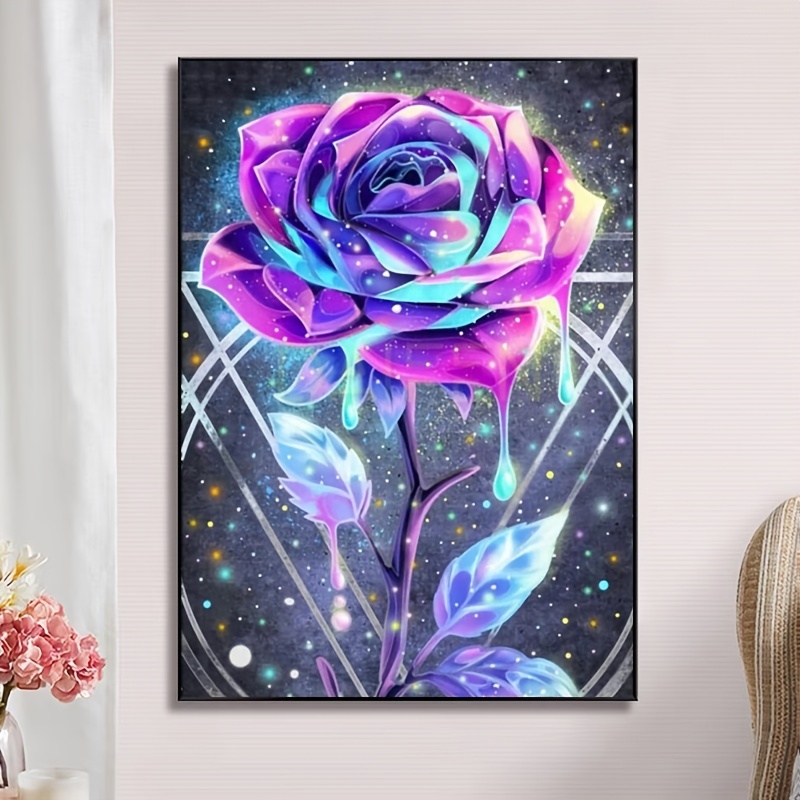 Diy 5d Full Crystal Diamond Paintings Rose Flower Handmade - Temu