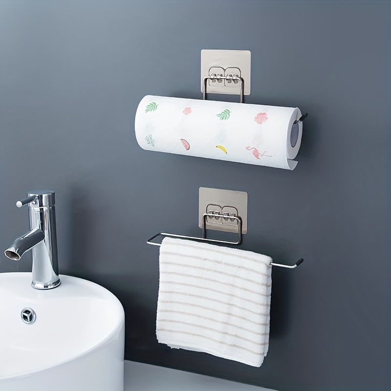 Stainless Steel Punch-free Kitchen And Bathroom Paper Towel Holder