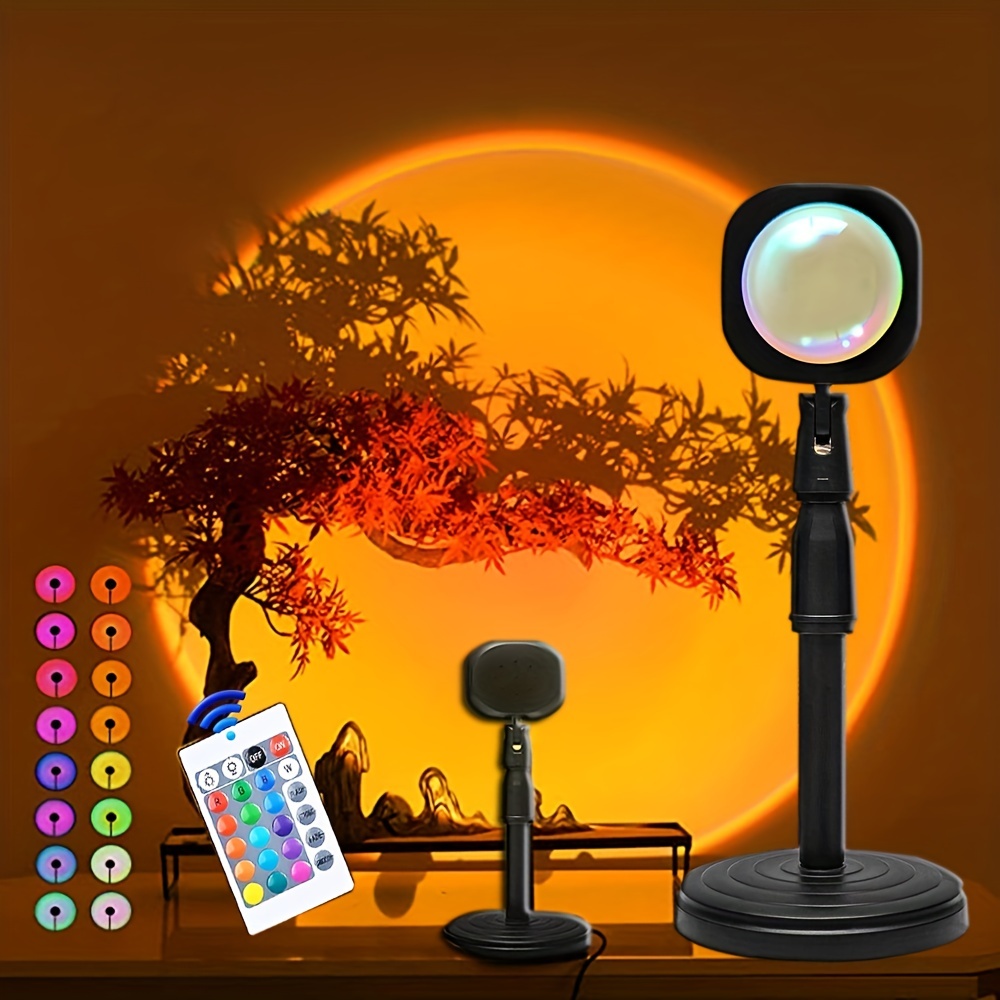 Usb Sunset Lamp Projector Led Sunset Projection Lamp Ambient - Temu
