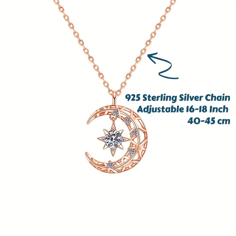 S925 necklace 2024 rose gold