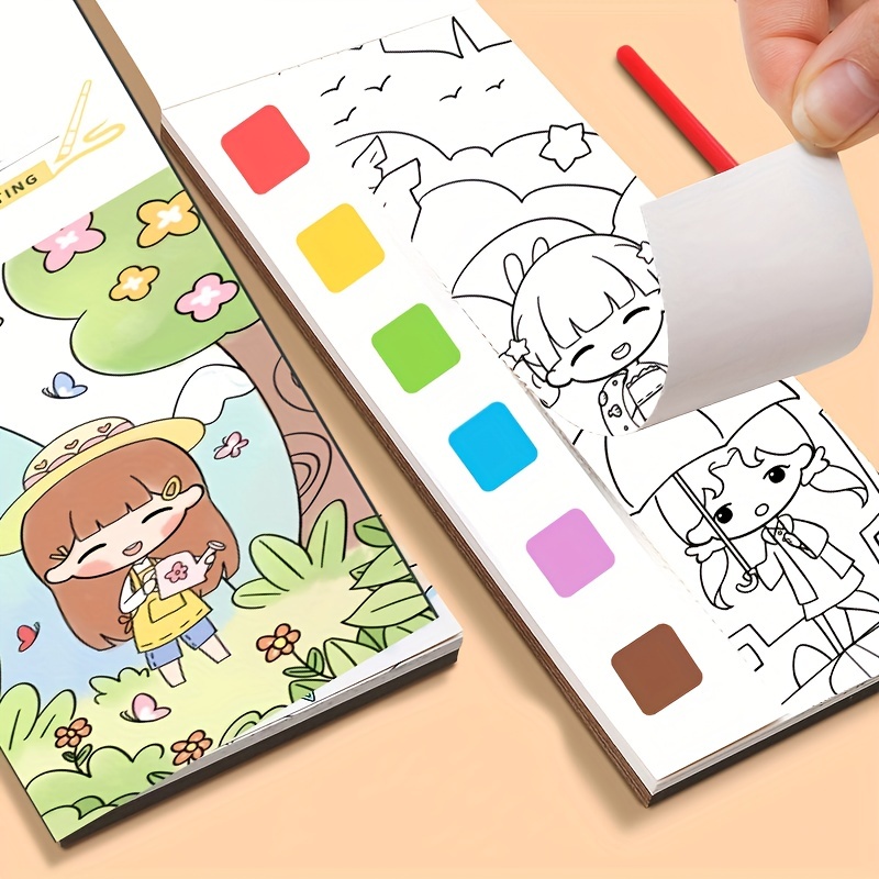 Mideer 6 Colors Diy Kids Draw Books For Kids Pocket Solid - Temu