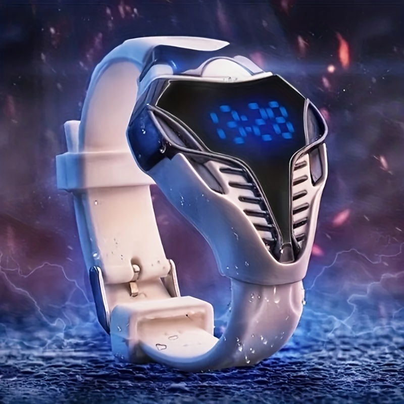 creative led electronic watch snake shaped fashion trend silicone luminous sports watch details 2