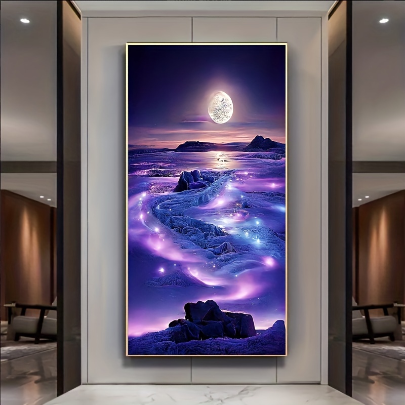 5d Artificial Diamond Painting Set With Dreamy Scenery - Temu