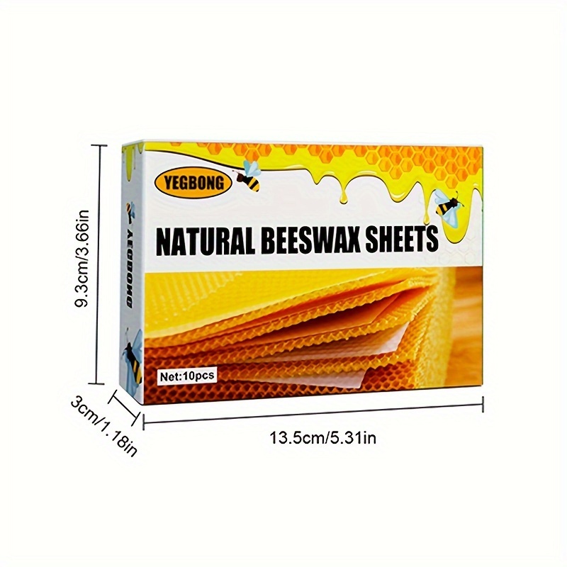 10pcs Beeswax Foundation Beehive Wax Frames Base Sheets Bee Comb Honey  Frame Beeswax Sheets Beekeeper Equipment