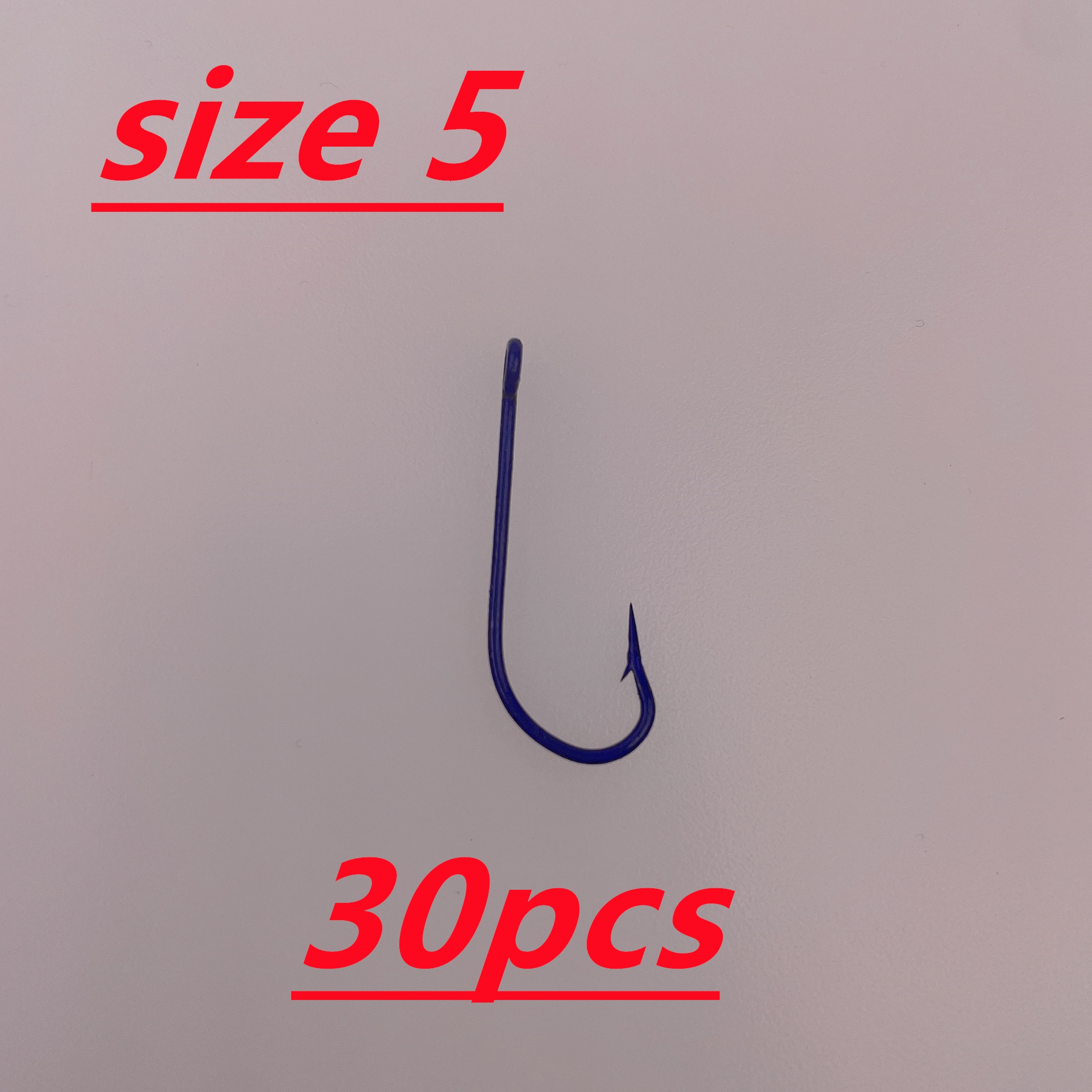 Blue Long Shank Hook Big Eye Barbed Fishing Hooks Bass - Temu