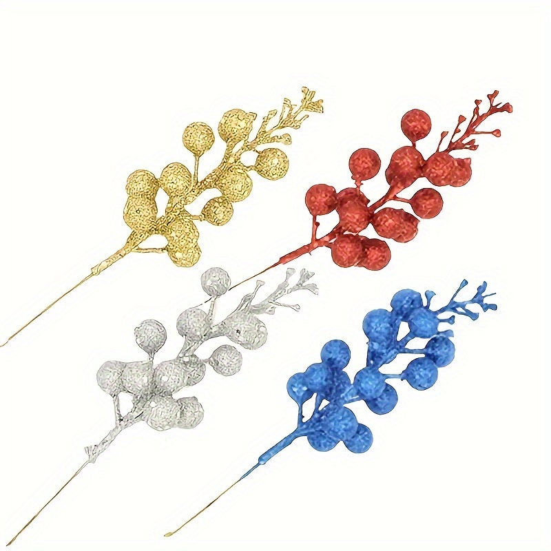 Snowflake Glitter Artificial Holly Berry Stem Picks, Christmas Tree Berries  Picks, Holly Berries Branches Floral Picks For Christmas Tree Ornaments,  Diy Crafts Wedding Holiday Winter Home Decor - Temu Slovenia