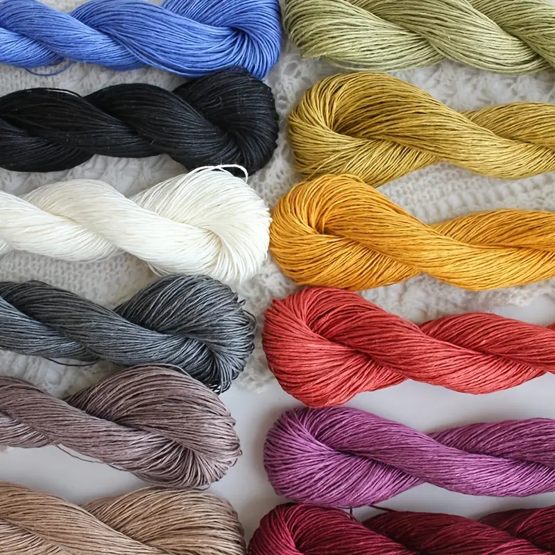 Natural Linen Lace Weight Hand Knitting Crochet Yarn Each - Temu