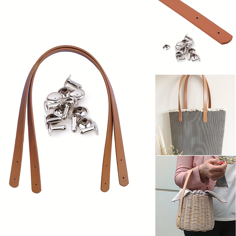 Pu Leather Shoulder Strap Handbags Diy Handmade Purse - Temu
