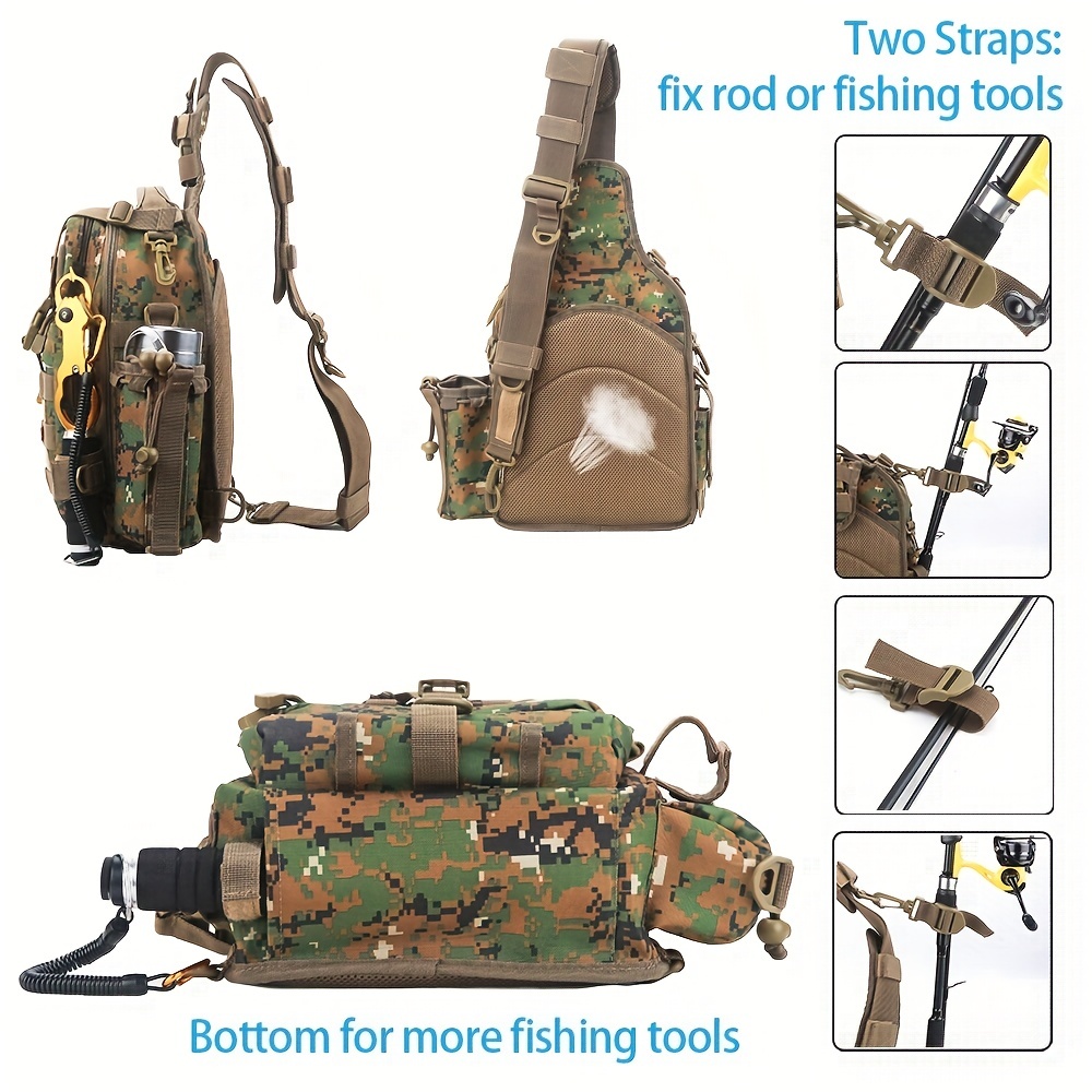 Yvleen Fishing Backpack Water resistant Tackle Sling Bag - Temu Philippines