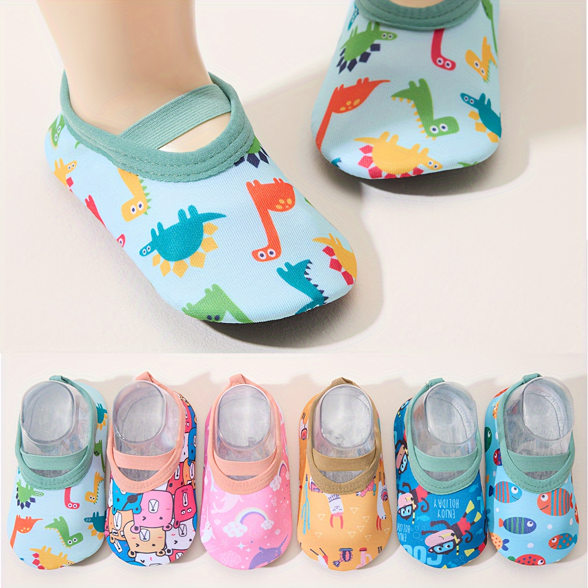 Calcetines de bebé de dibujos animados de animales para bebé, calcetines de  dibujos animados para bebés y niños pequeños, zapatos para caminar en el