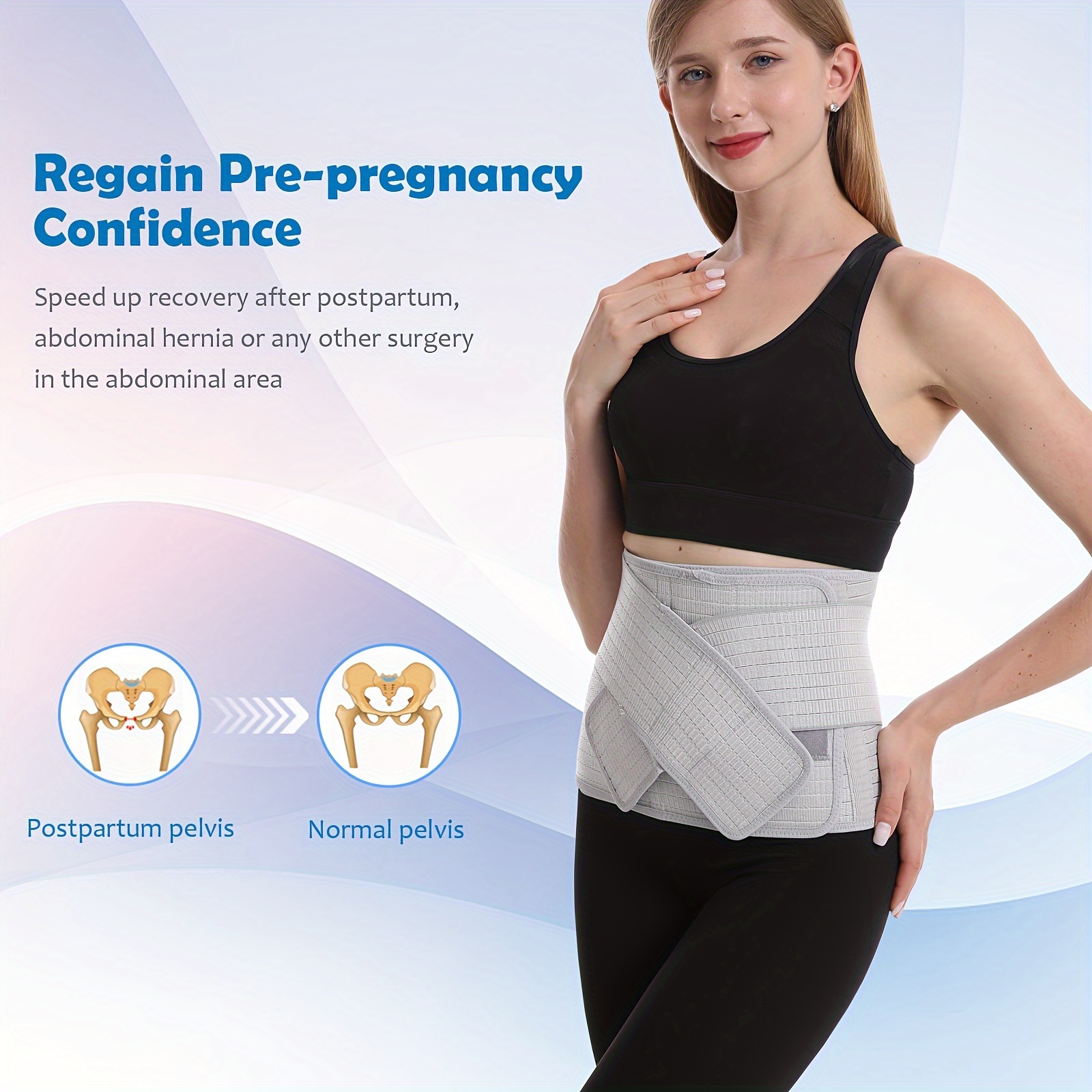 BelleWrap Bamboo Postpartum Belly Wrap - Your Partner in Postnatal Care, C-section  Recovery, and Back Pain Relief - Vysta Health