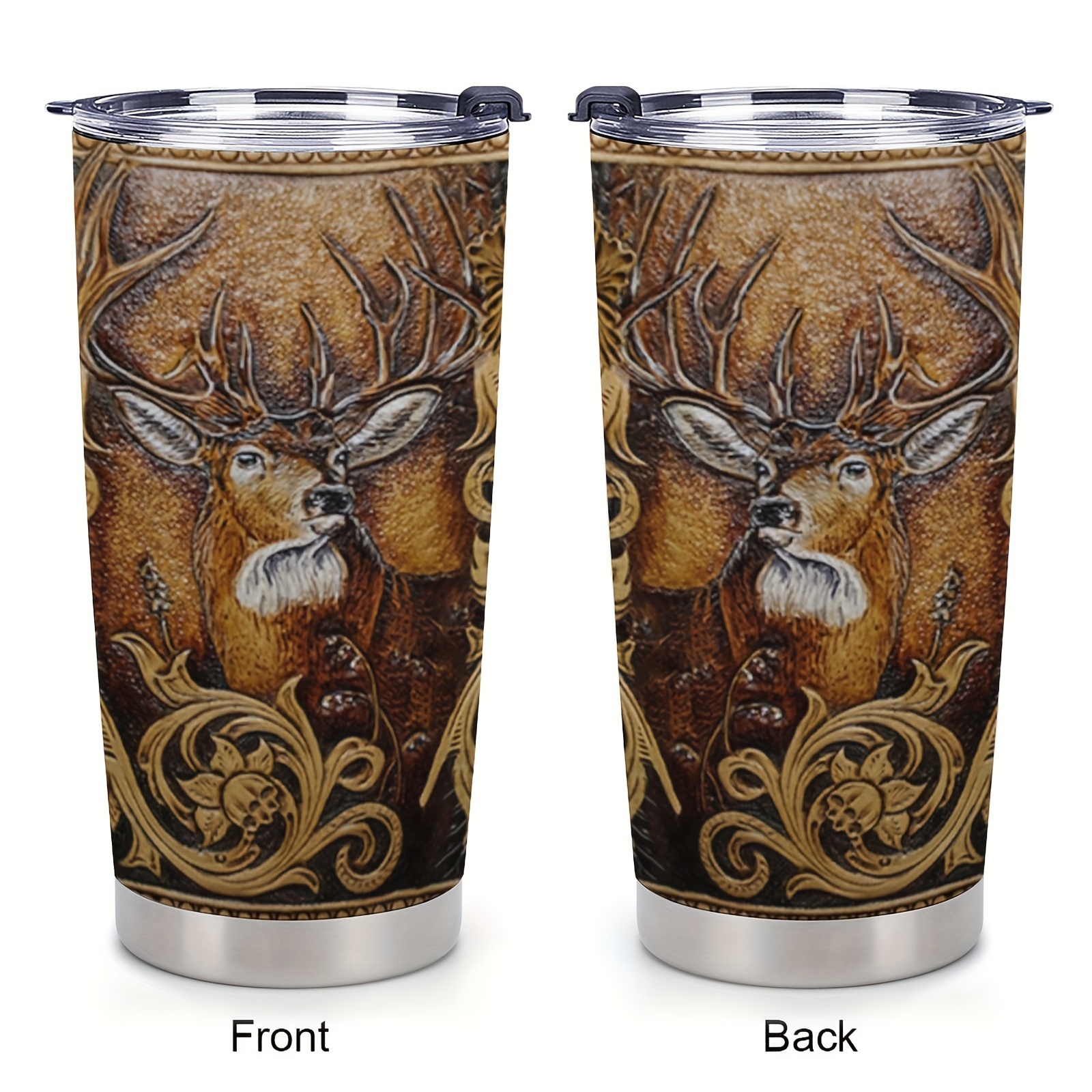 1pc 20oz Hunting Gifts For Men, Gifts For Hunters, Valentines Day Gifts For  Him, Deer Hunting Tumbler Cup, Insulated Travel Coffee Mug With Lid