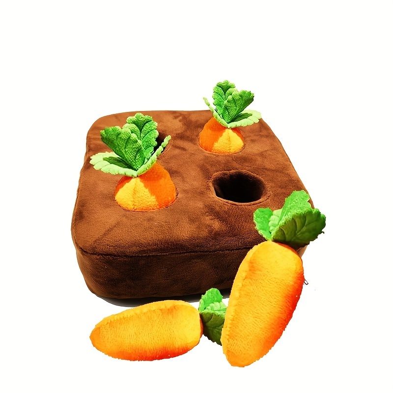 Lepawit Easter Plush Dog Toy Interactive Hide and Seek Dog Toys Cute  Squeaky Crinkle Carrot Dog Toy Dog Puzzle Toys Snuffle Mat for Small Medium  Dogs with 5 Carrots 