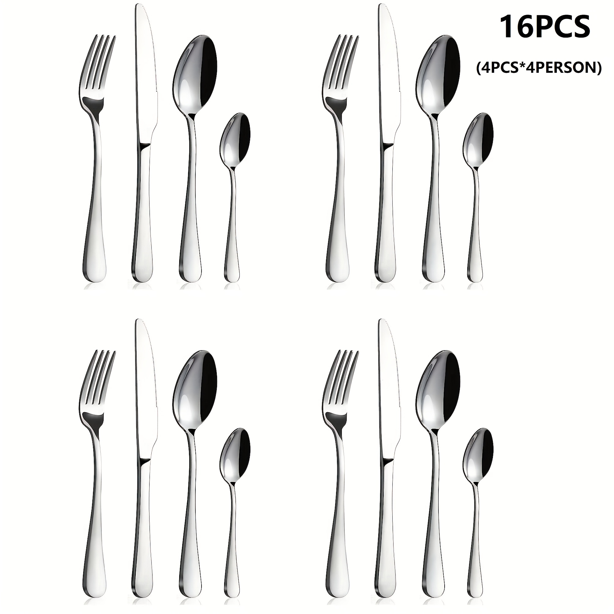 Exquisite Cutlery Set, Stainless Steel Pastry Fork Set, Set Knife Fork  Coffee Spoon Dinnerware, Cake Fork Dessert Shop Or Cafe, Solid Color  Tableware Set, Kitchen Supplies - Temu