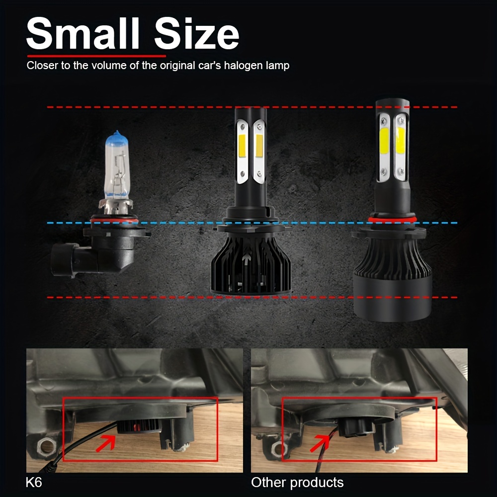 Faros halógenos LED para auto, Gris