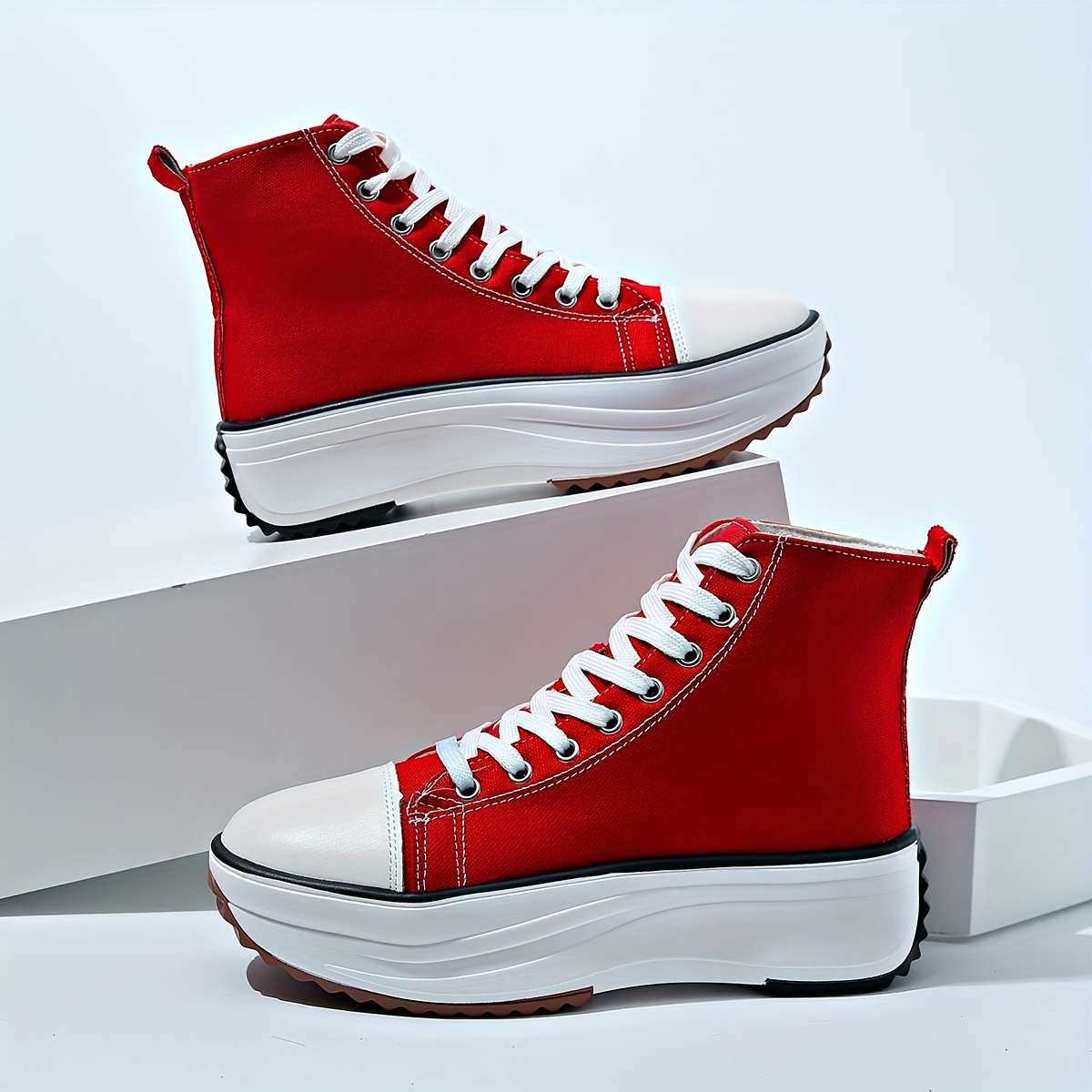 Red Shoes: High Top, Low Top & Platform Sneakers.