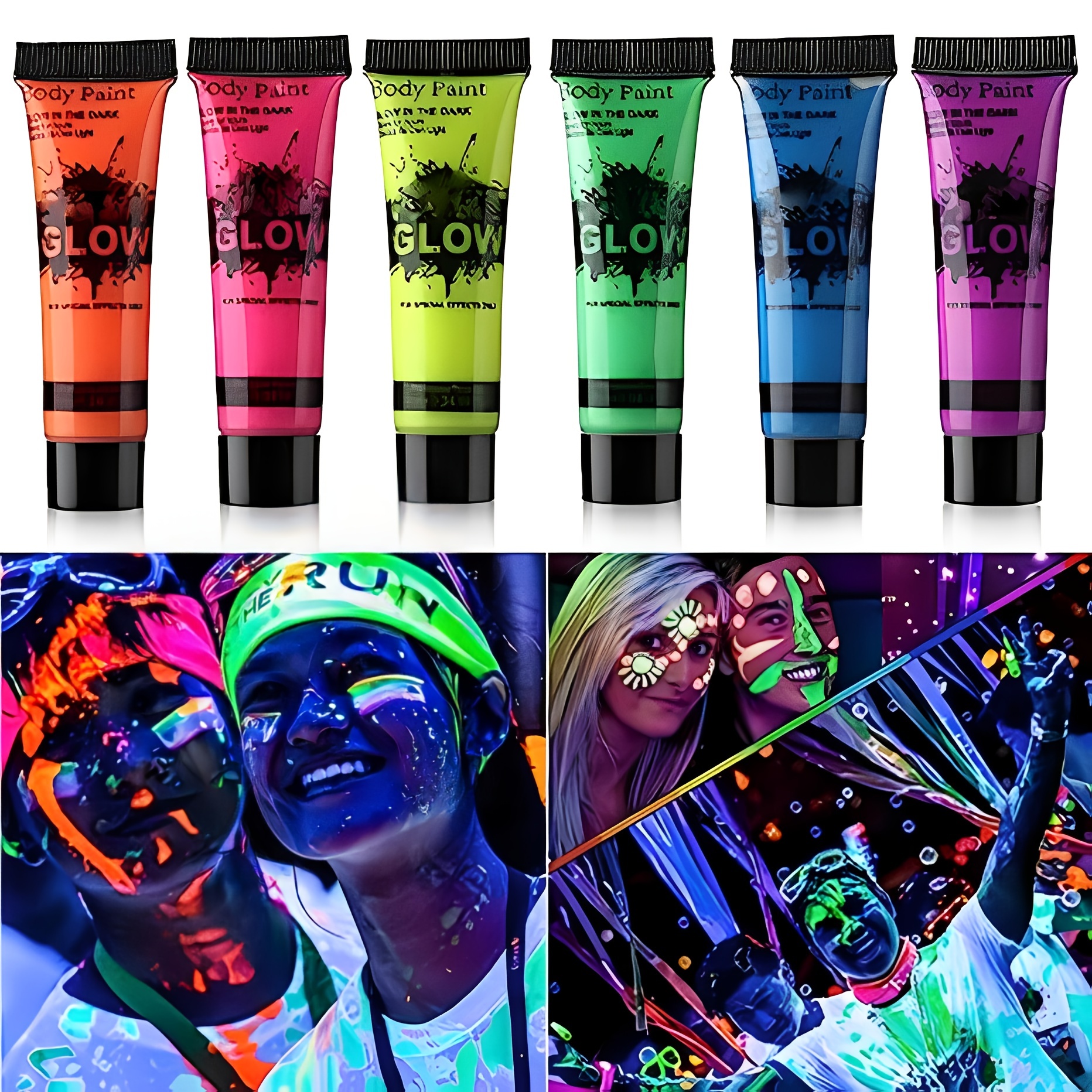 Luminous Paint Glow Pigment Bright Colors Black Light Paint - Temu Austria