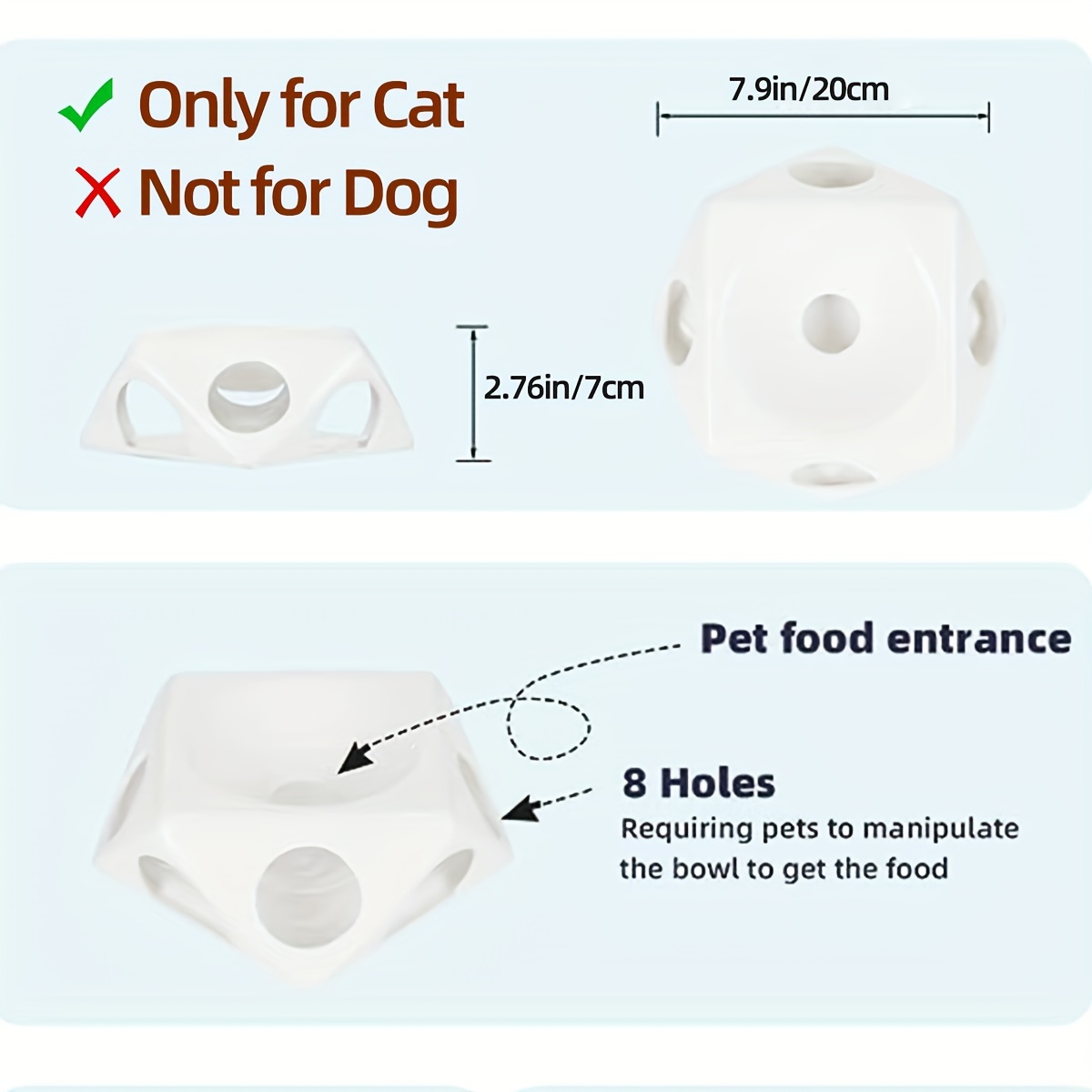 Slow Feeder Cat Bowl With Stand Anti choking Pet Puzzle Food - Temu