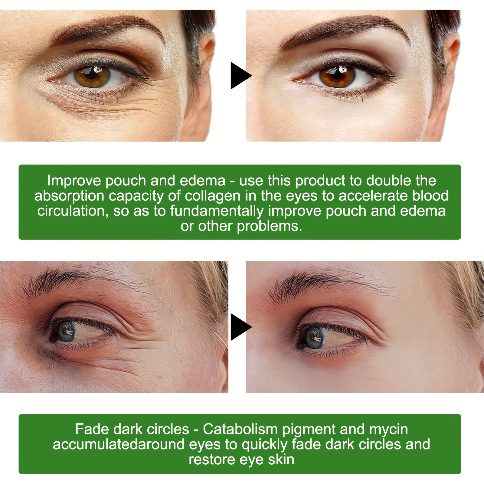 Seaweed Green Eye Mask Patch for Fine Lines Dark Circles Eye Bag